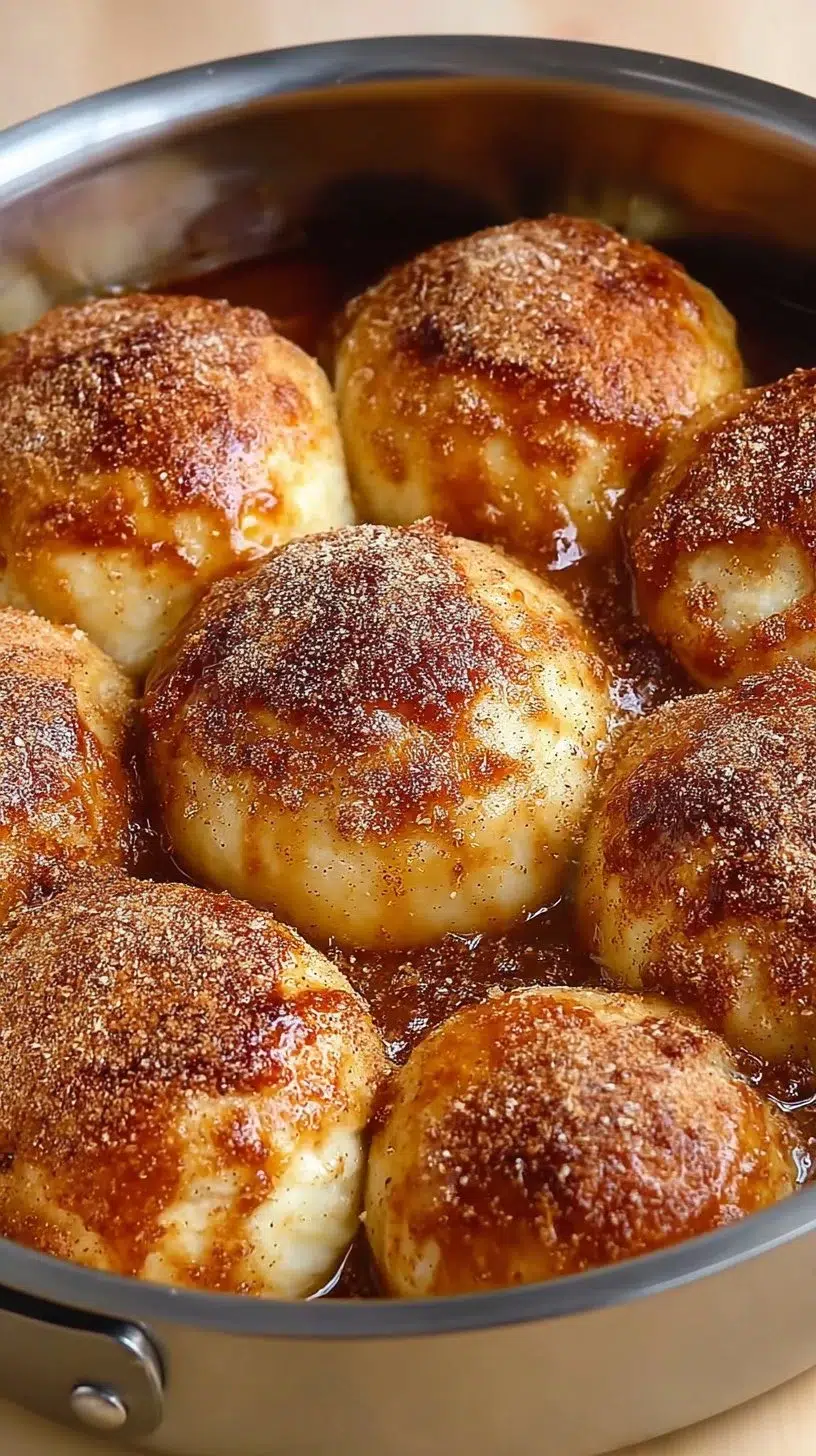 Delicious caramel apple pie bombs ready to be served as dessert