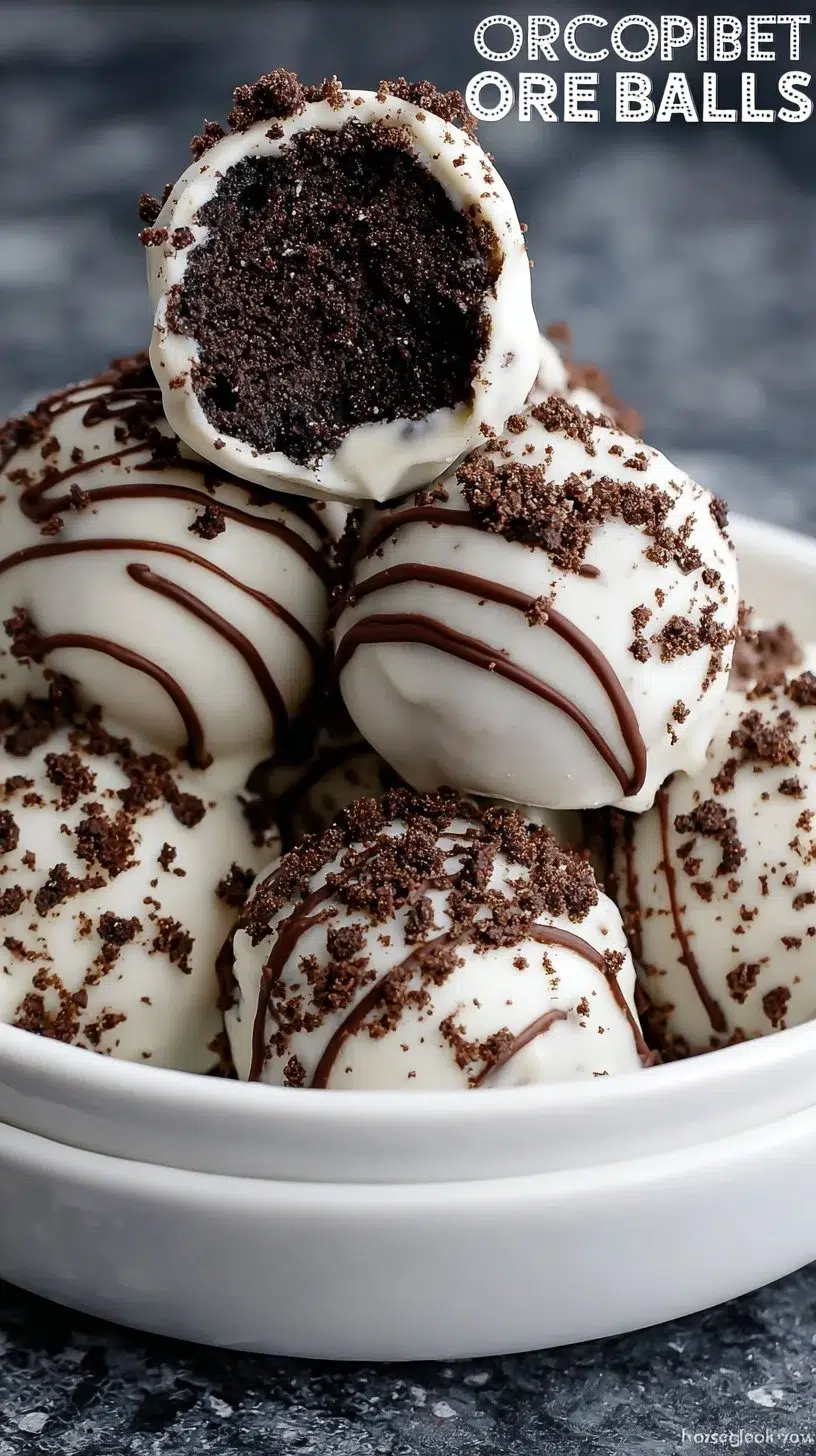 Delicious homemade Oreo Balls, coated in chocolate and perfect for dessert