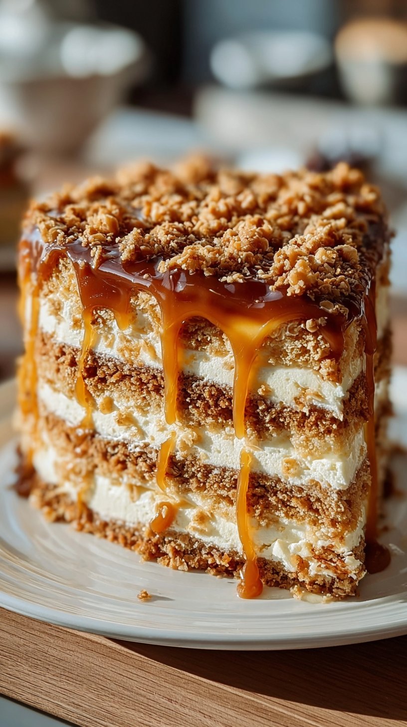 Caramel Crunch Layer Cake: A Delightful Recipe Awaits!