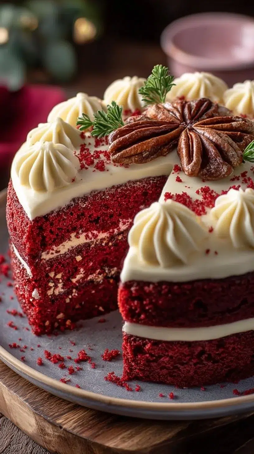 Red Velvet Christmas Cake