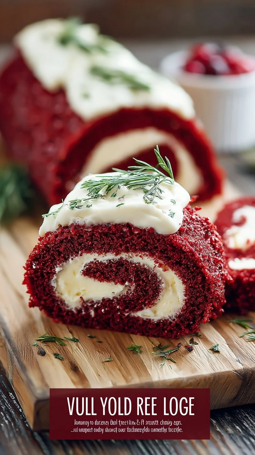 Red Velvet Yule Log