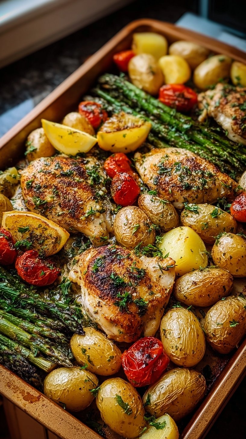 Sheet Pan Garlic Butter Chicken and Veggies