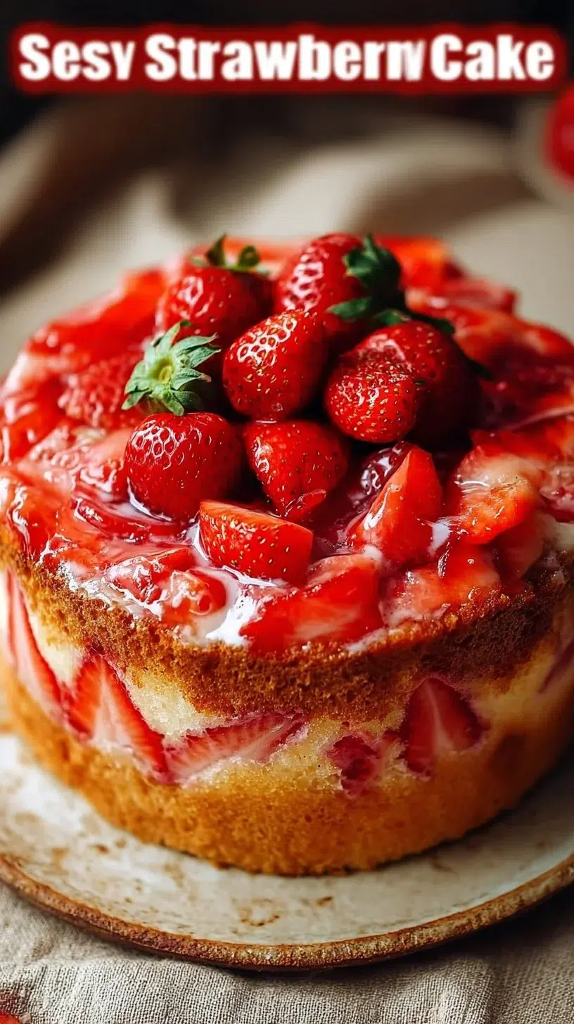 Strawberry Seismic Cake