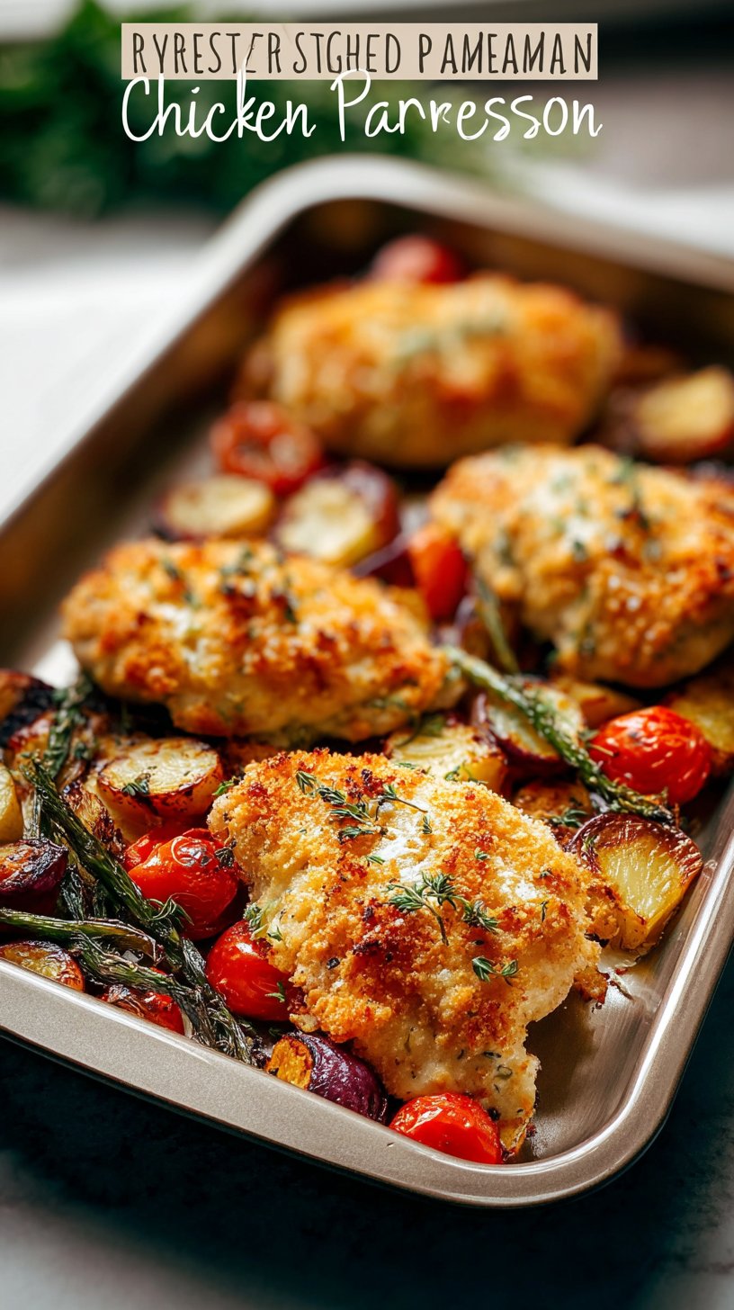 Healthy Chicken Parmesan with Roasted Veggies