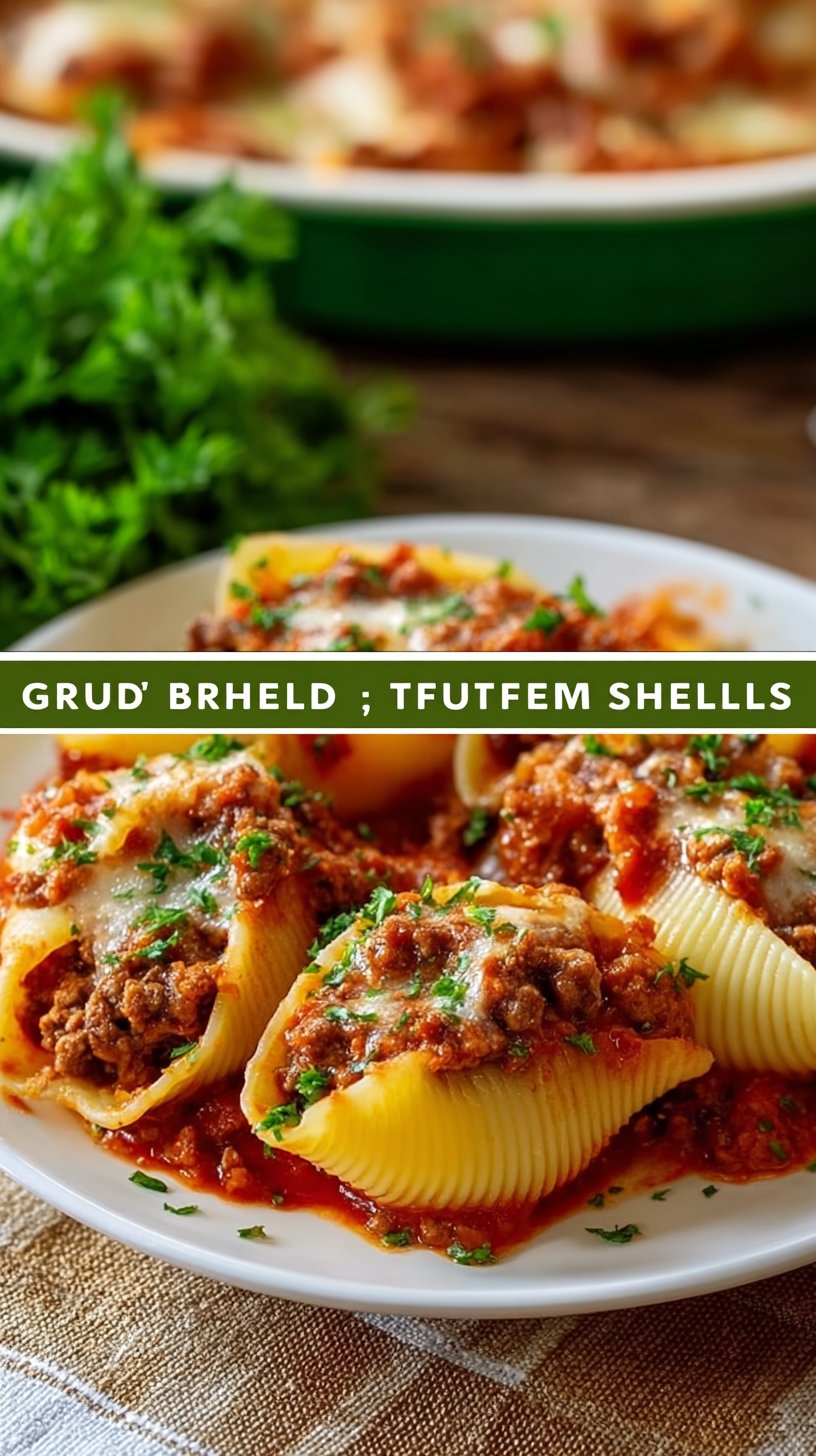 Ground Beef Stuffed Shells