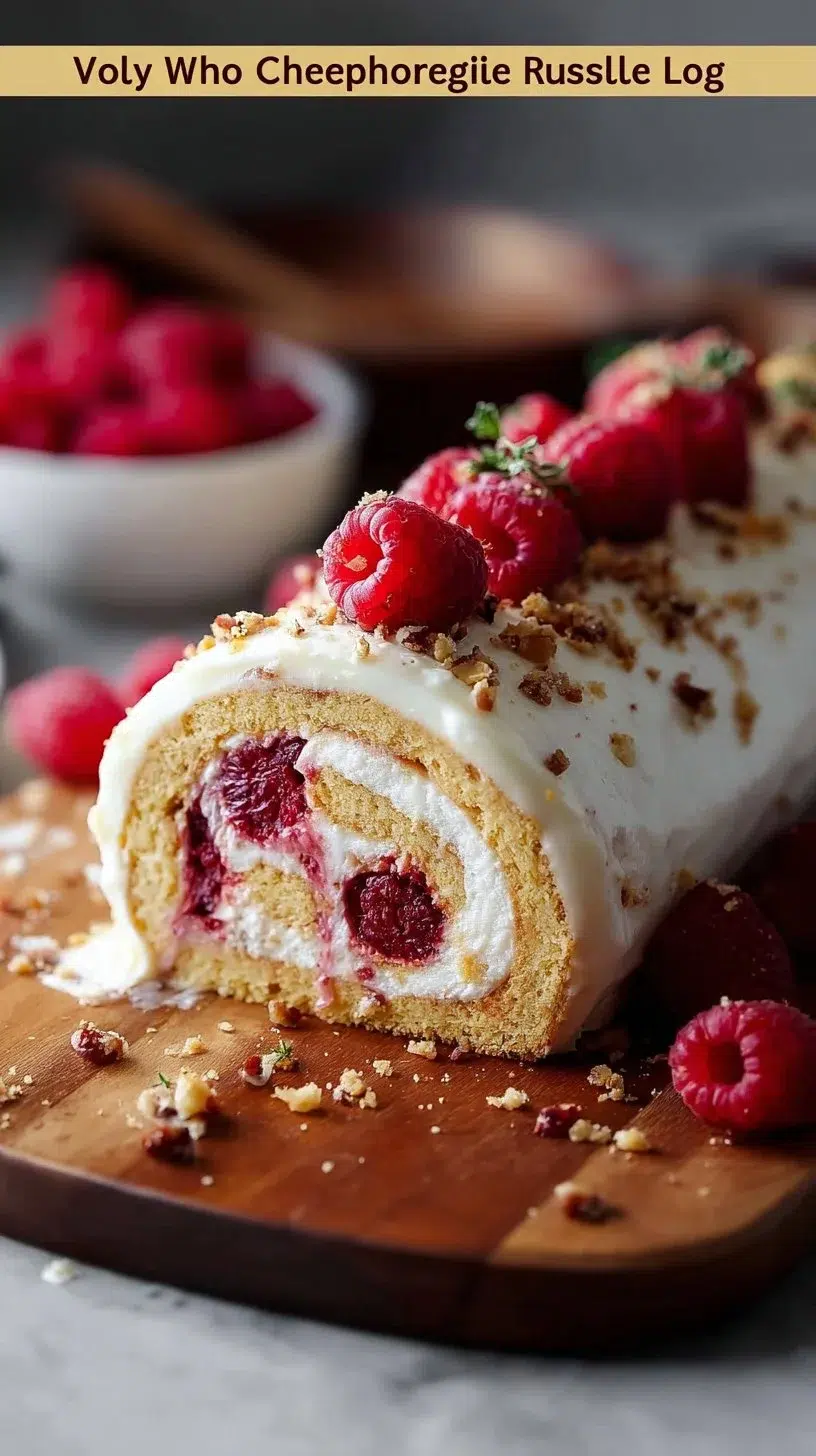 White Chocolate Raspberry Yule Log Recipe