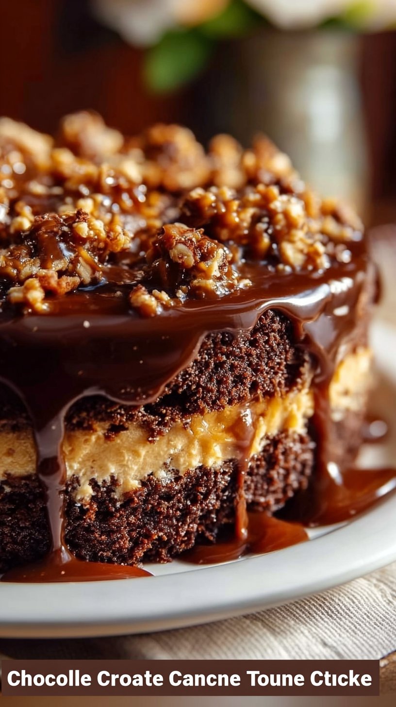 Chocolate Caramel Toffee Crunch Cake