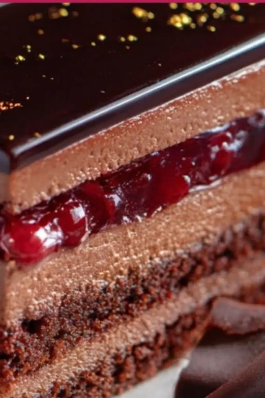 Delicious Chocolate Raspberry Cake with chocolate frosting and fresh raspberries