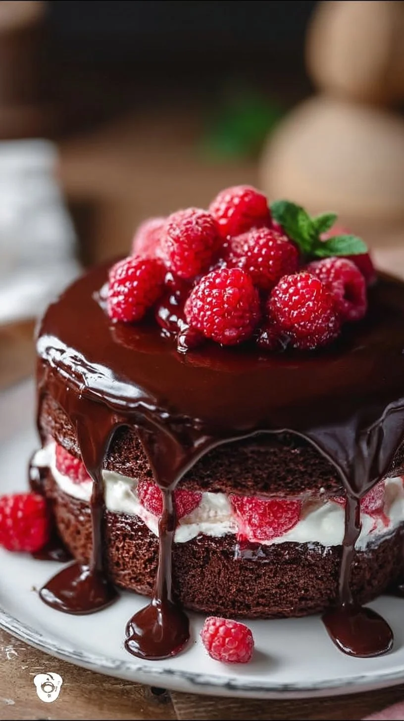 Chocolate Raspberry Drip Cake