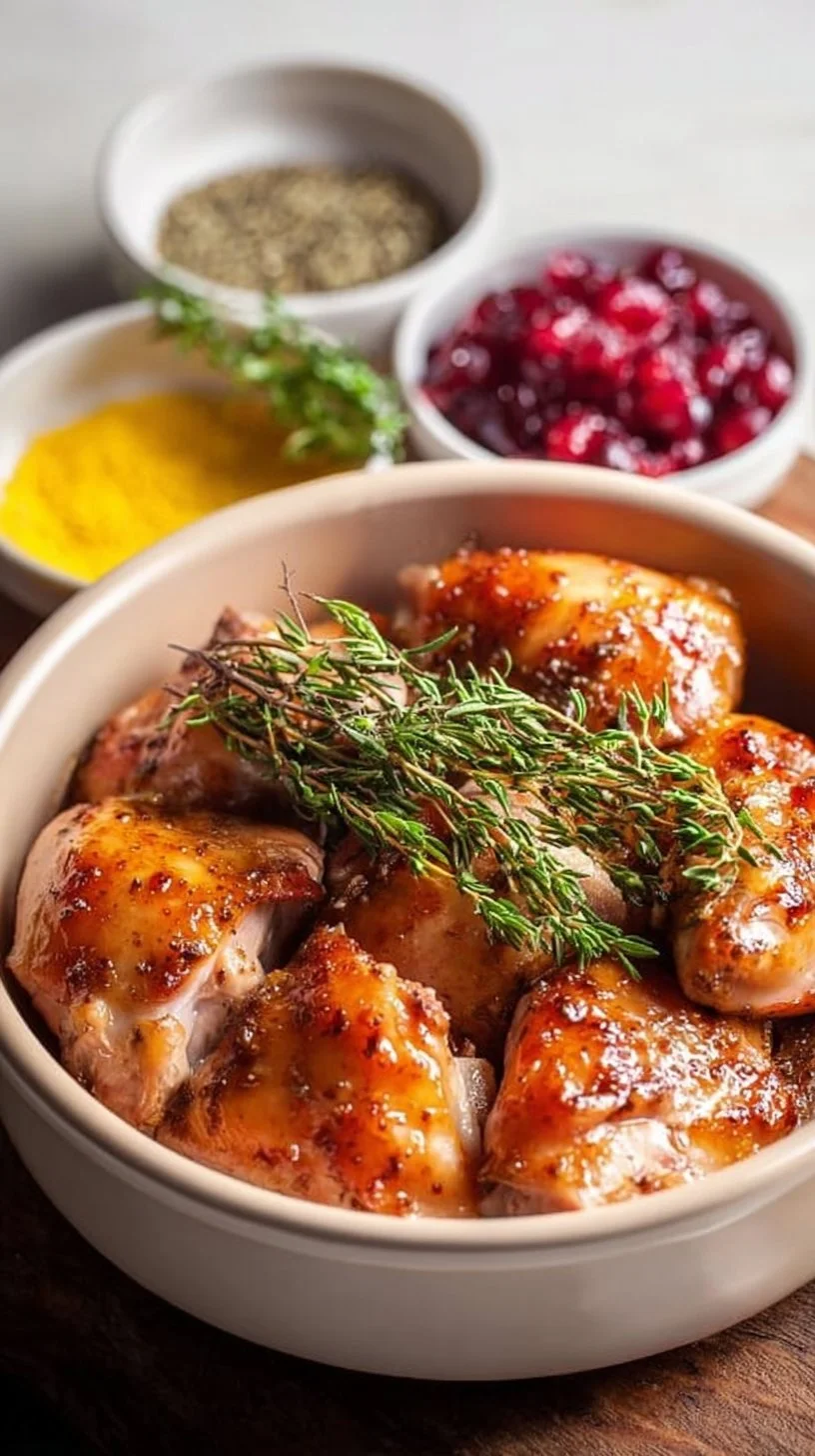 Crockpot Cranberry Glazed Chicken