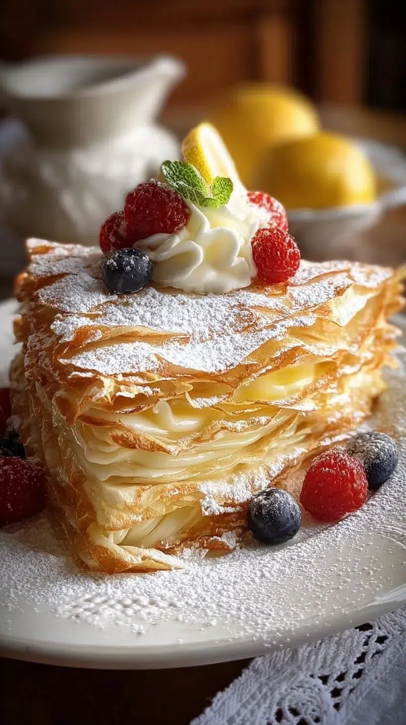 Mascarpone Limoncello Crepe Cake