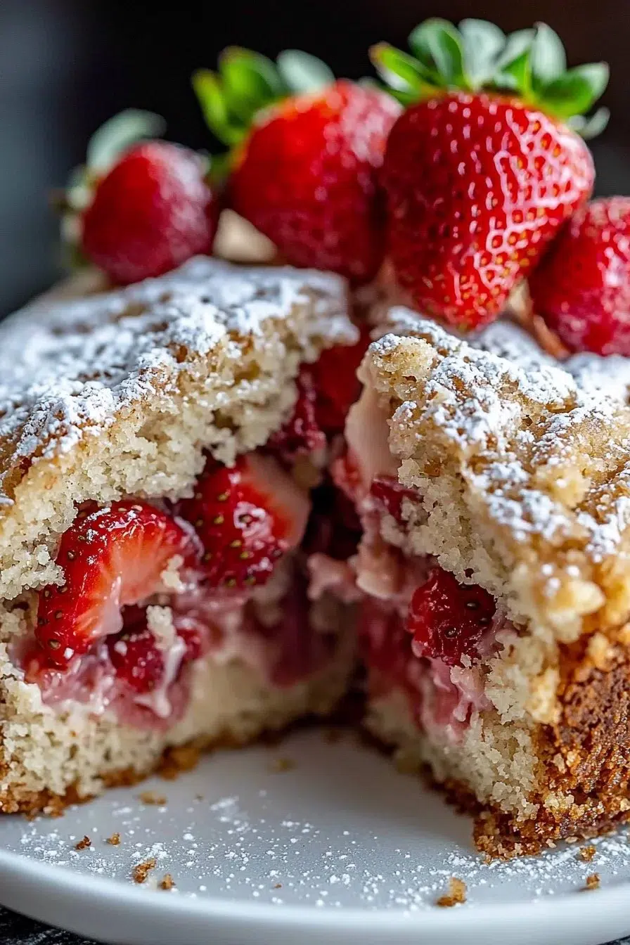 Almond Flour Strawberry Cake