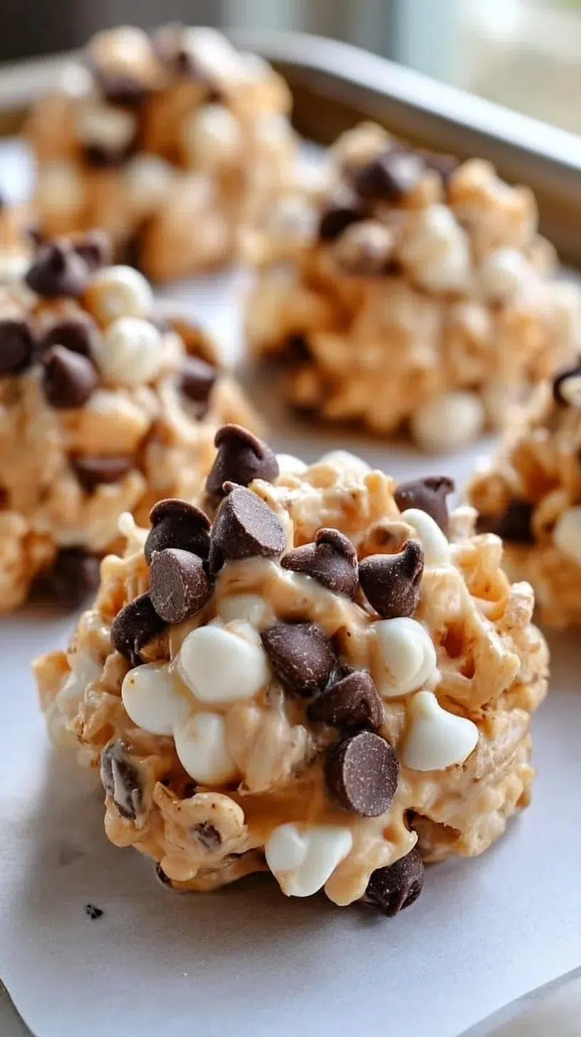 Delicious Avalanche Cookies with chocolate chunks and marshmallows