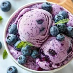 Delicious blueberry Greek frozen yogurt recipe for a refreshing summer treat.