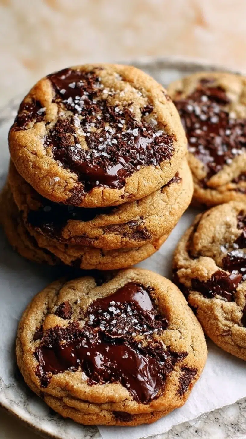 Brown Butter Miso Chocolate Chip Cookies fresh out of the oven