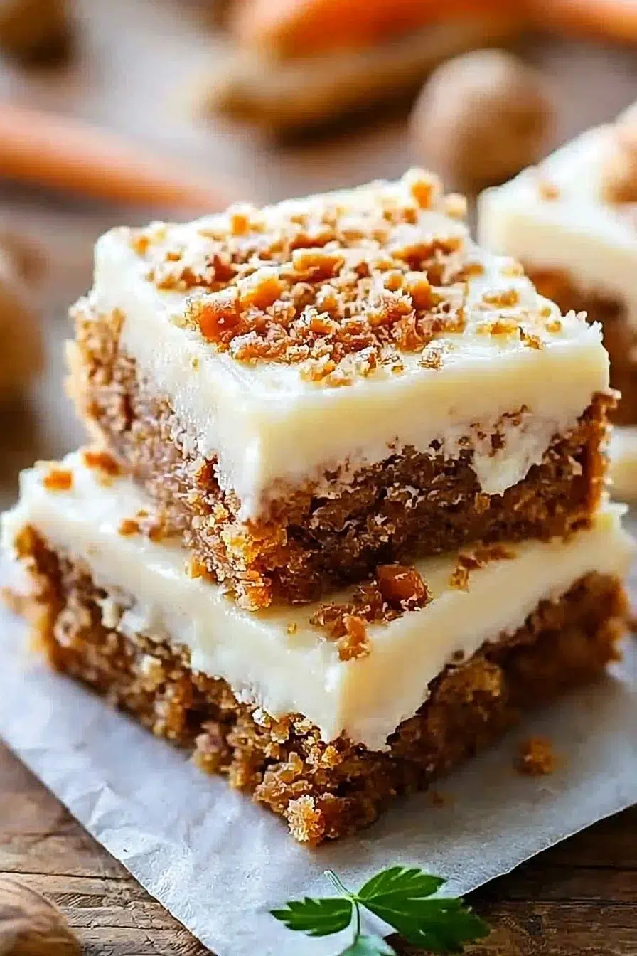 Decadent Carrot Cake Bars with Cream Cheese Frosting