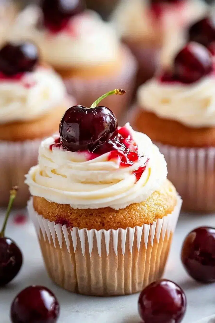 Cherry Vanilla Cupcakes