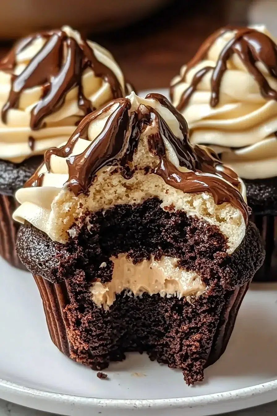 Chocolate Coffee Cream Cupcakes