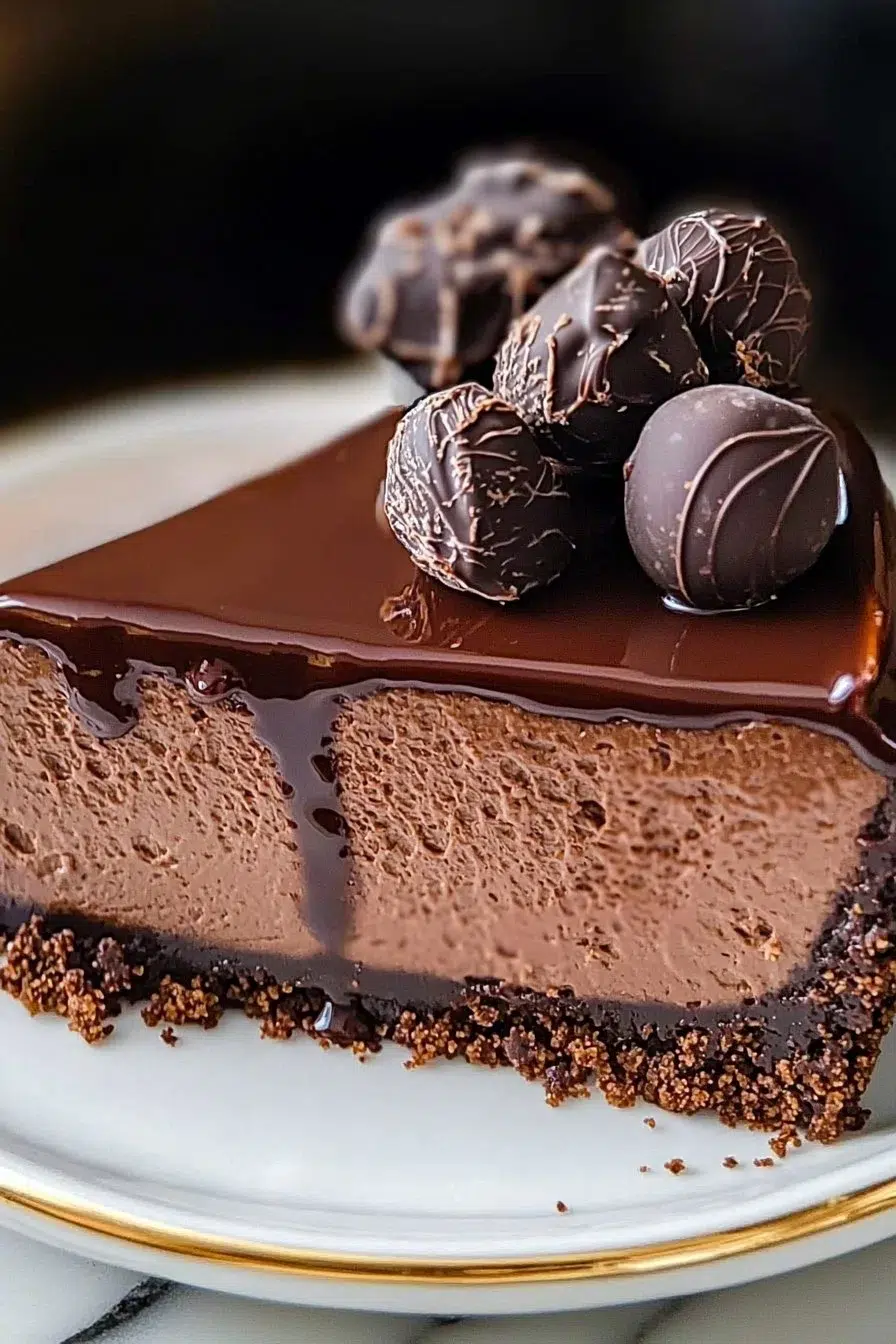 Chocolate Fudge Truffle Cheesecake
