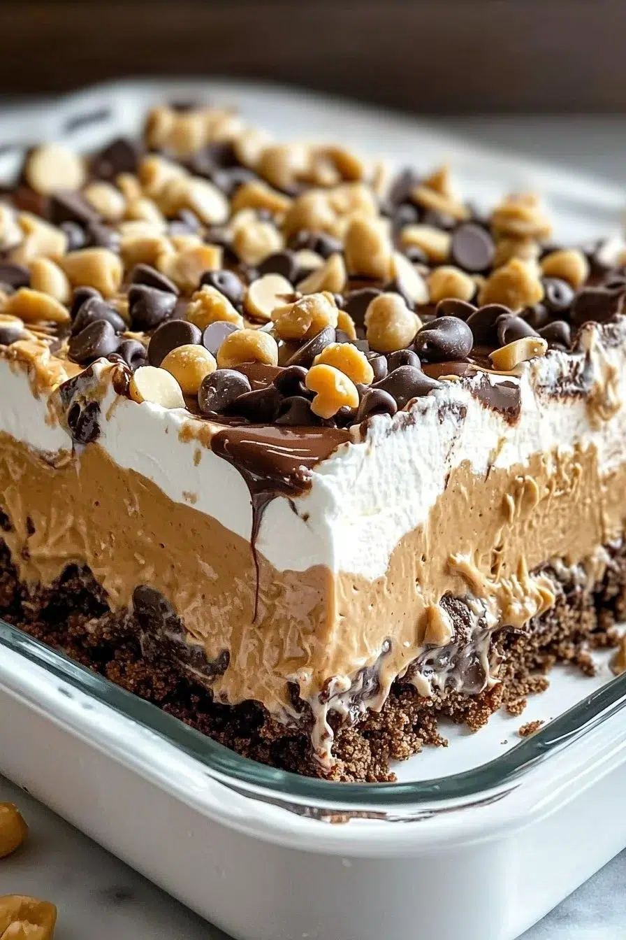 Chocolate Peanut Butter Lasagna