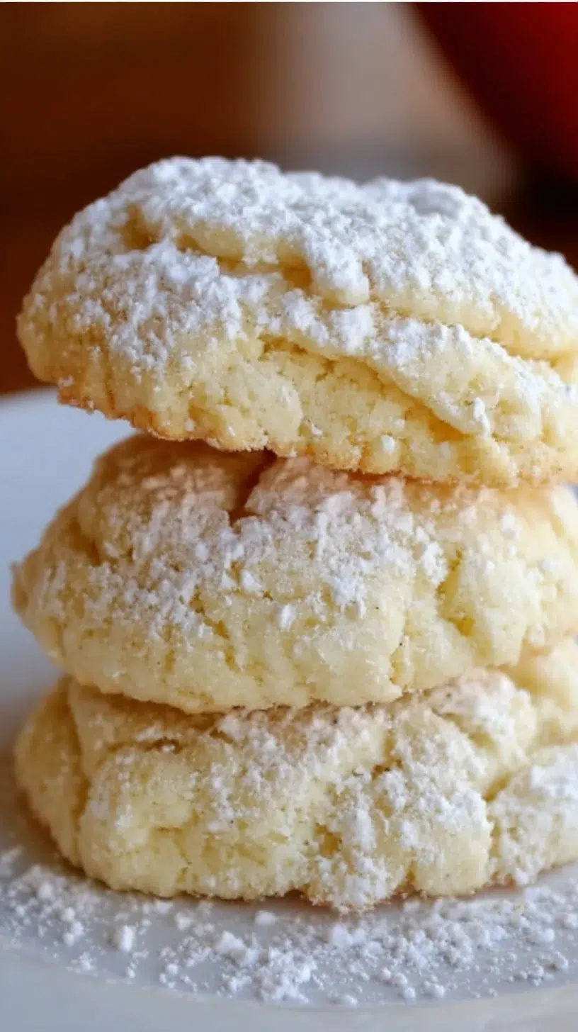 Delicious cream cheese cookies served on a plate.