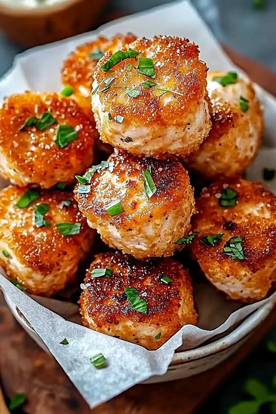 Crispy Bang Bang Salmon Bites served with dipping sauce