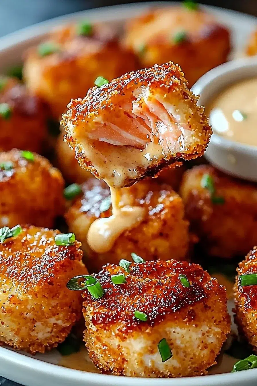 Crispy Bang Bang Salmon Bites