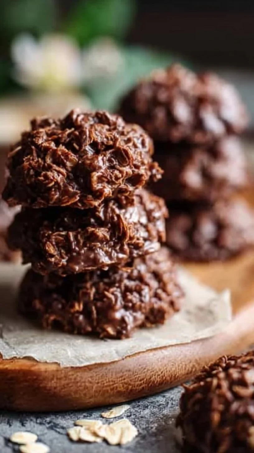 Dark Chocolate No-Bake Cookies