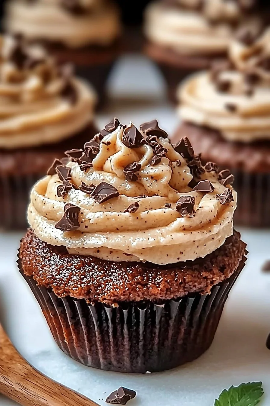 Decadent brownie cupcakes with chocolate buttercream frosting