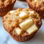 Soft apple cinnamon muffins made with Greek yogurt