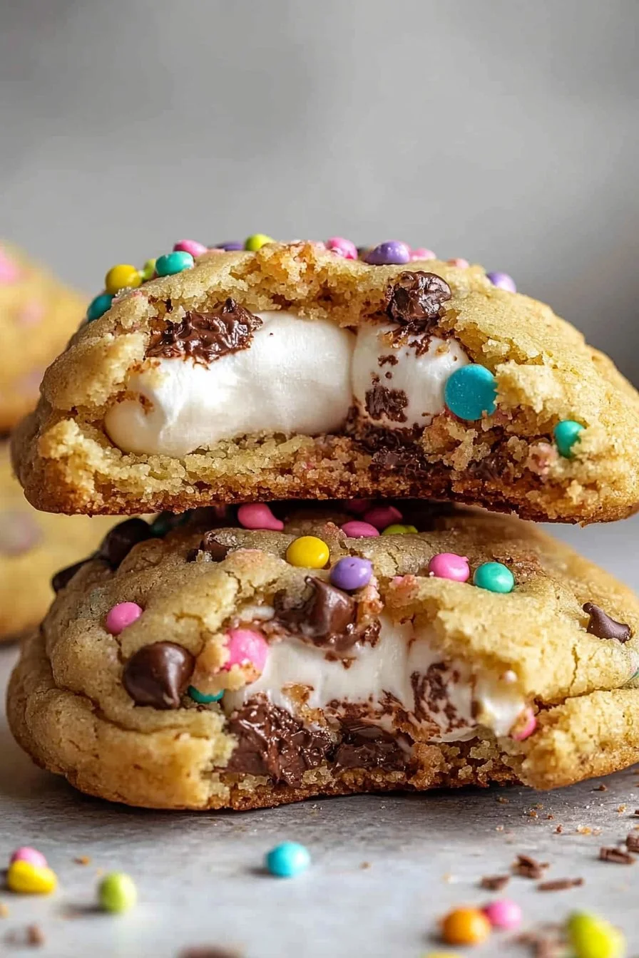 Chocolate Chip Peep Stuffed Easter Cookies