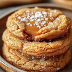 Delicious homemade salted caramel cookies on a plate