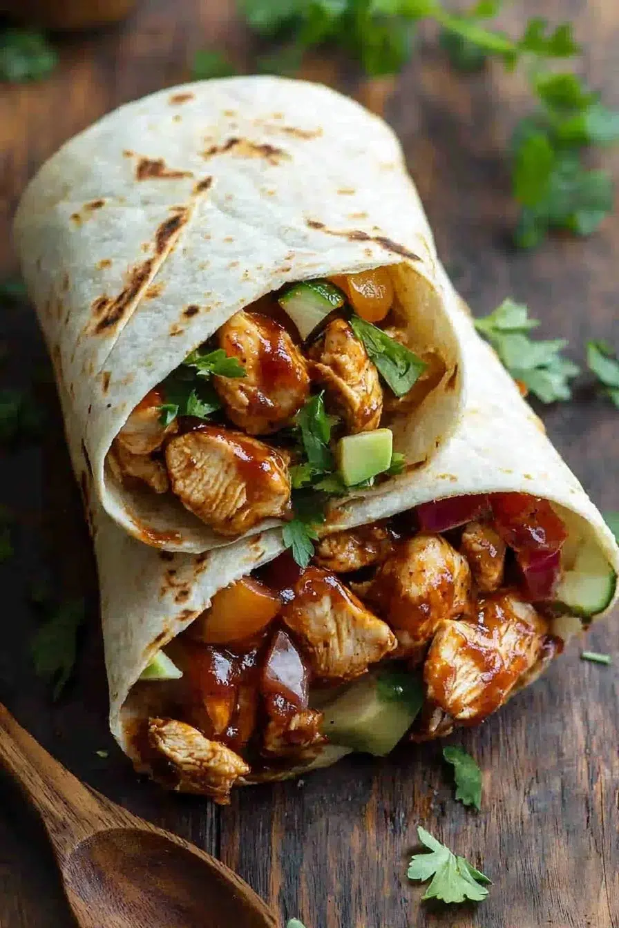 Hawaiian BBQ Chicken Wraps