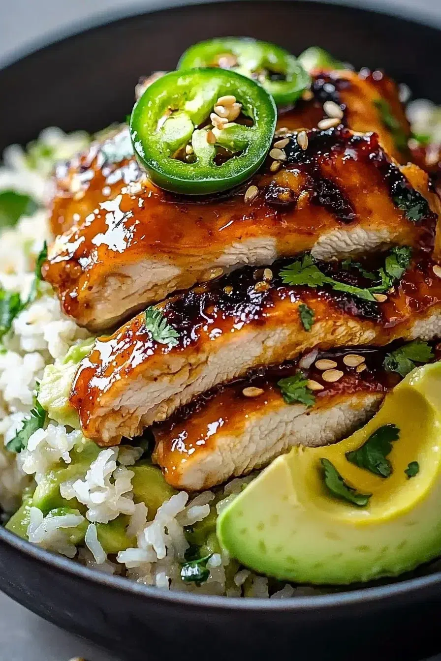 Savor the Flavor: Honey Lime Chicken & Avocado Rice Delight