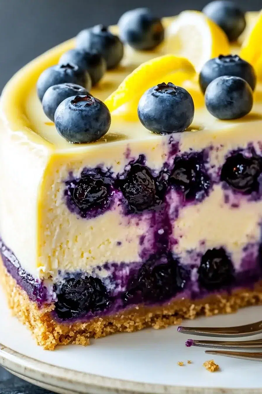 Lemon Blueberry Cheesecake Cake