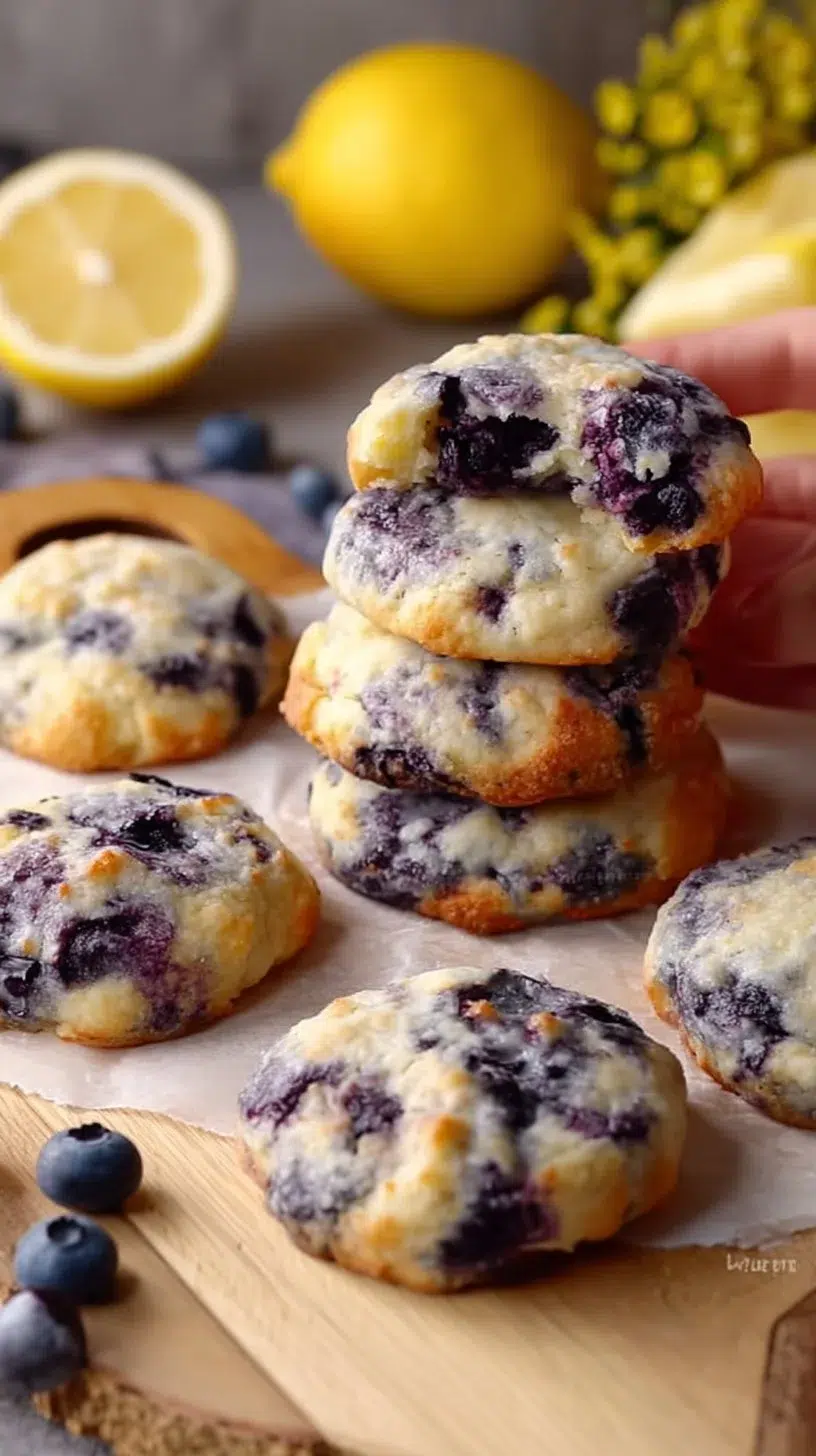 Lemon Blueberry Cheesecake Cookies
