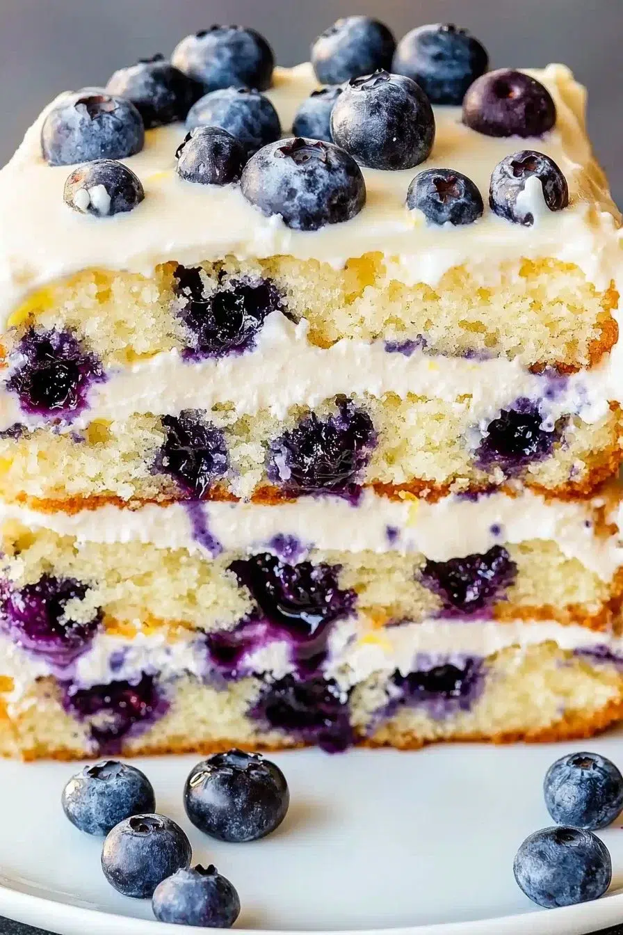 Lemon Blueberry Layer Cake