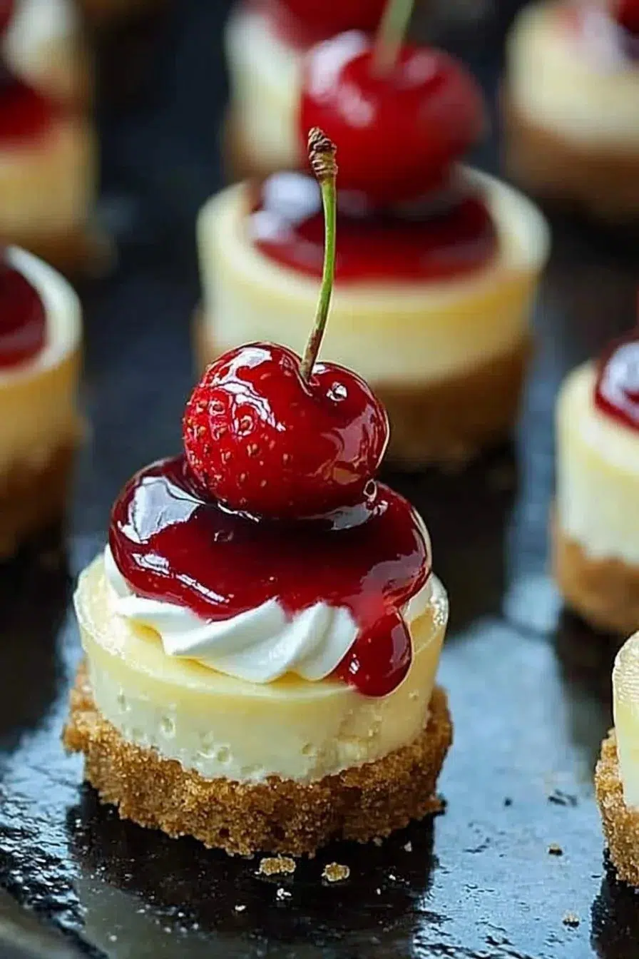 Mini Cherry Cheesecakes