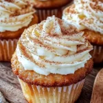 Moist Tres Leches Cupcakes with cinnamon whipped cream topping
