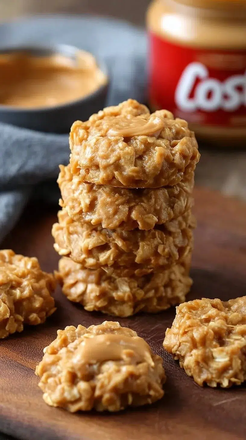 Delicious no bake cookies made with cookie butter, perfect for quick desserts