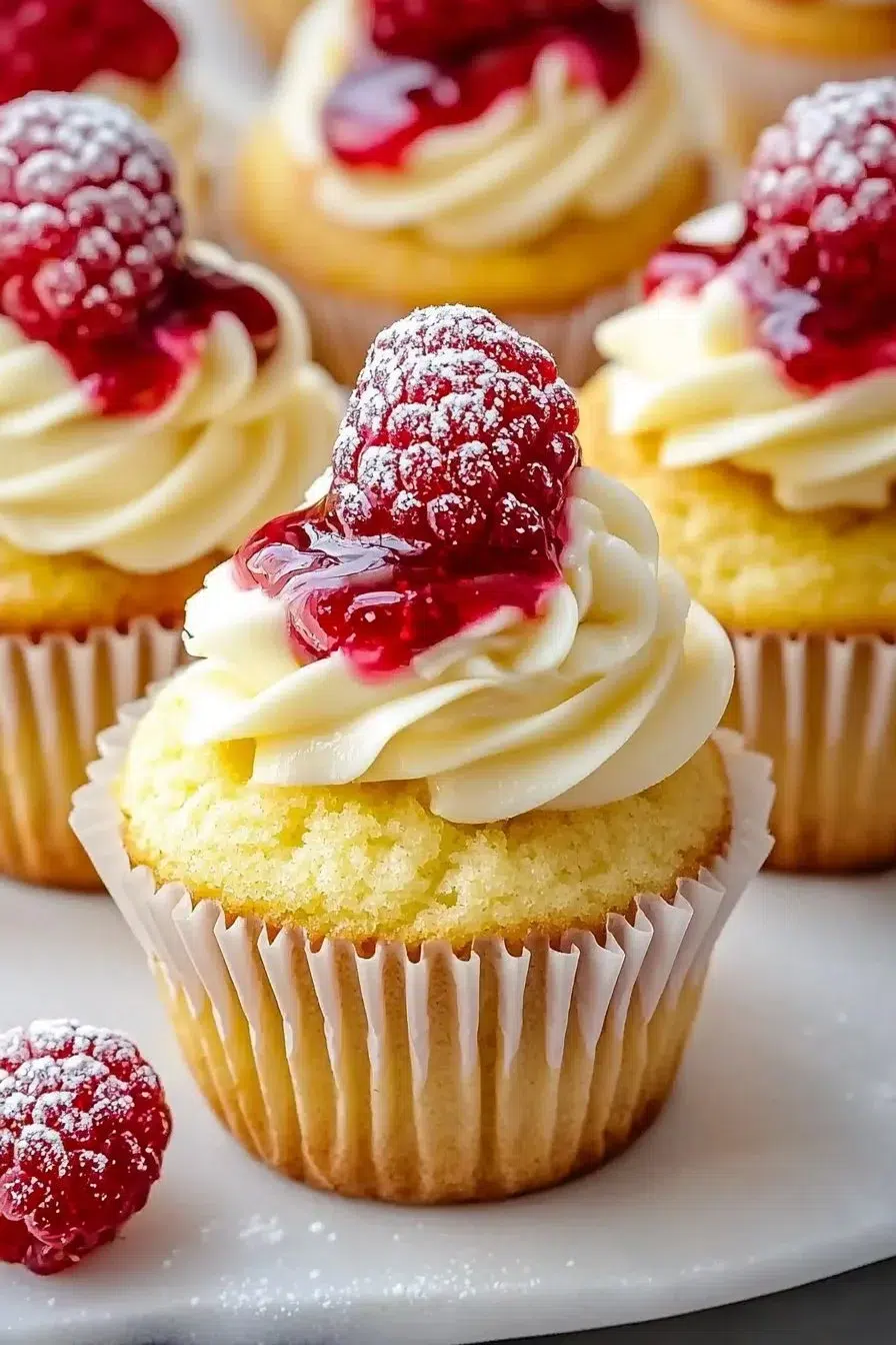 Raspberry Lemon Heaven Cupcakes