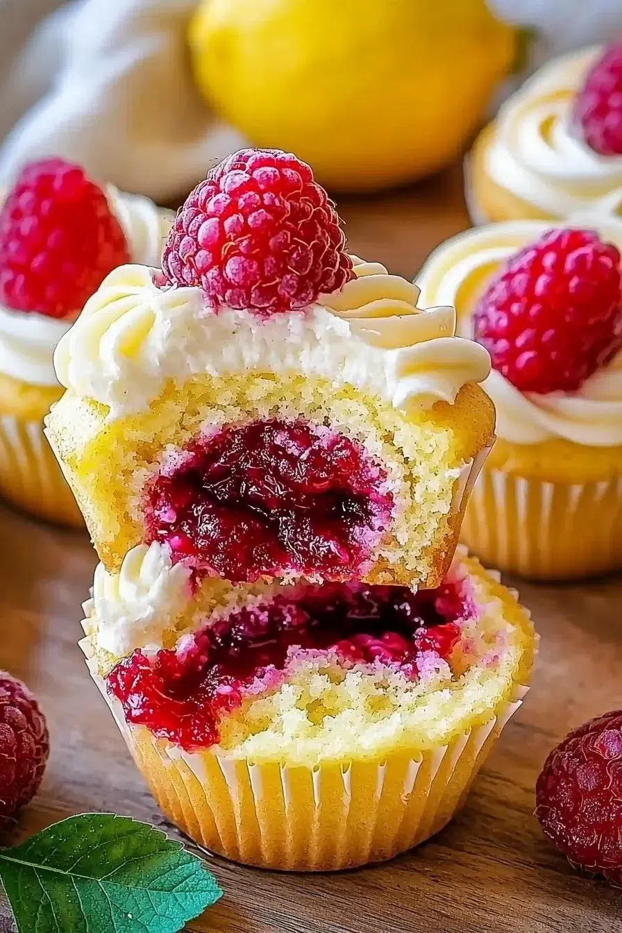 Raspberry Lemon Heaven Cupcakes