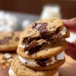Delicious S'mores Cookies loaded with chocolate, marshmallows, and graham crackers