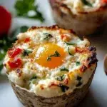 Starbucks-style cottage cheese egg cups with fresh ingredients served in a bowl