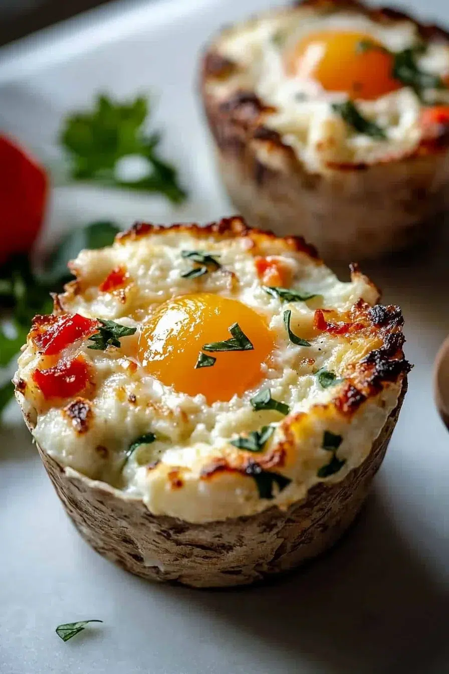 Starbucks-style cottage cheese egg cups with fresh ingredients served in a bowl