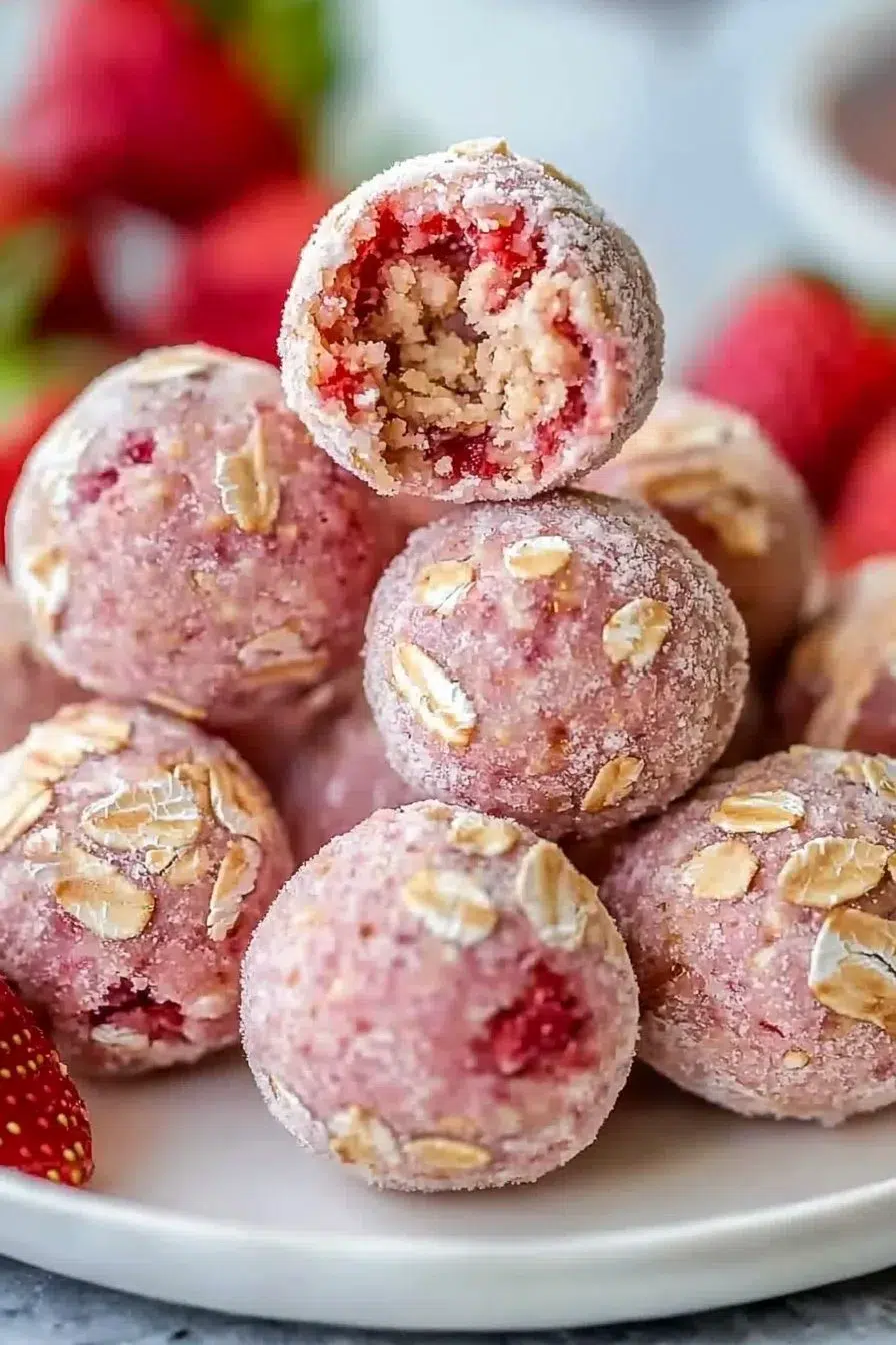 Strawberry Cheesecake Protein Balls