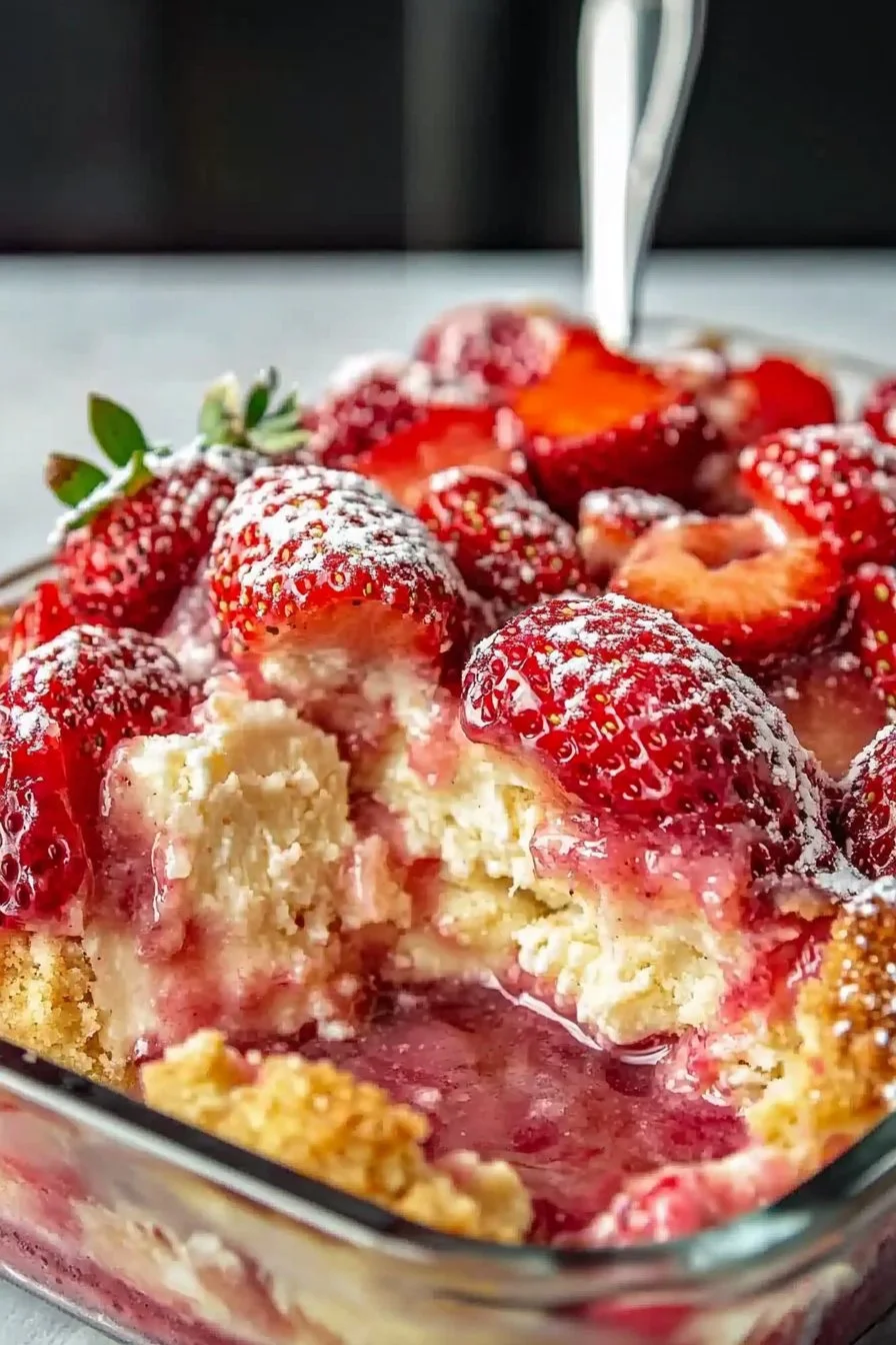 Strawberry Cream Cheese Cobbler