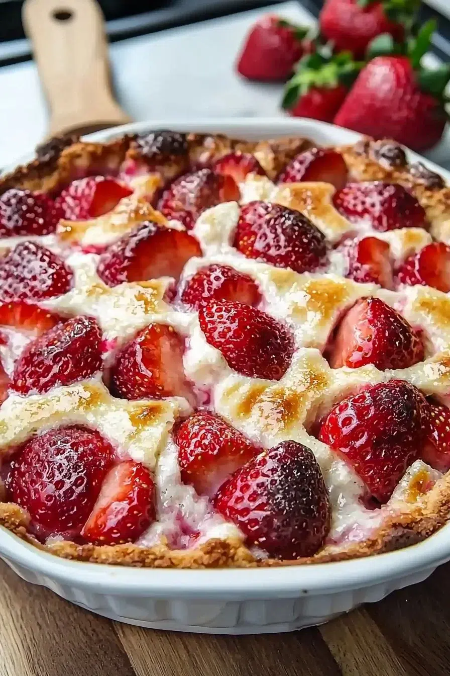 Strawberry Cream Cheese Cobbler
