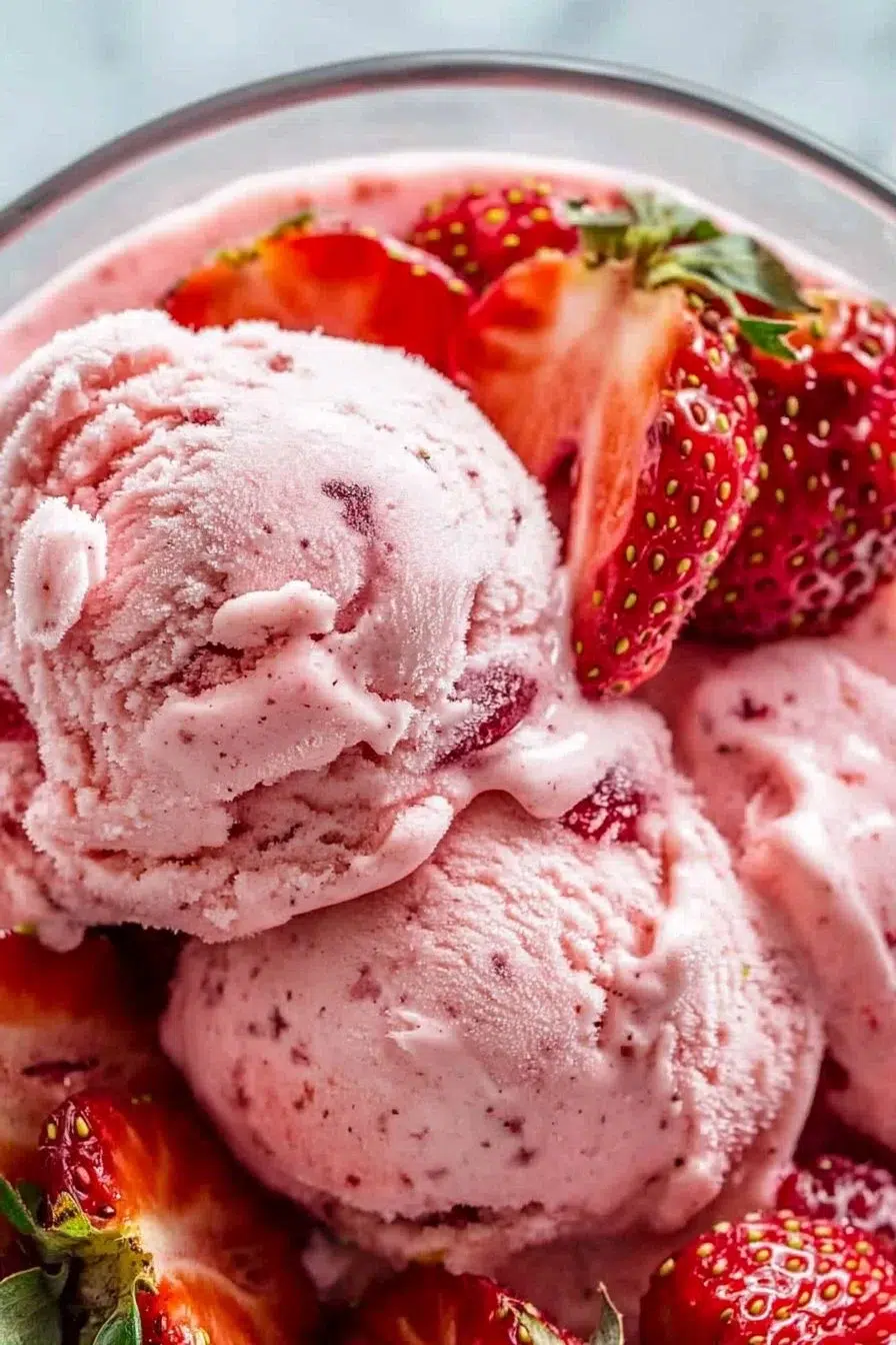 Strawberry Greek Frozen Yogurt