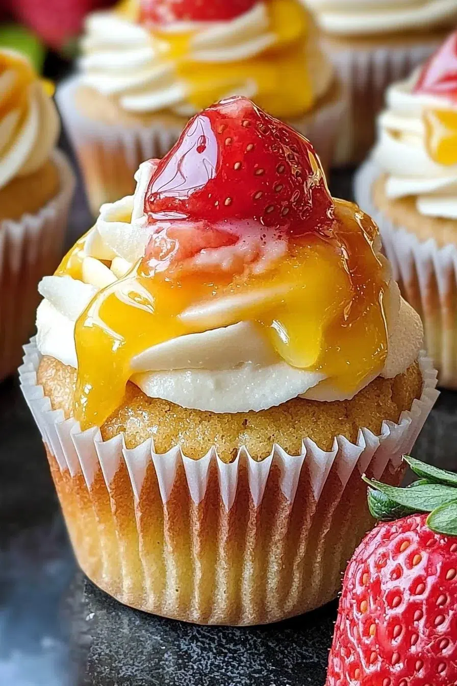 Strawberry Mango Cupcakes